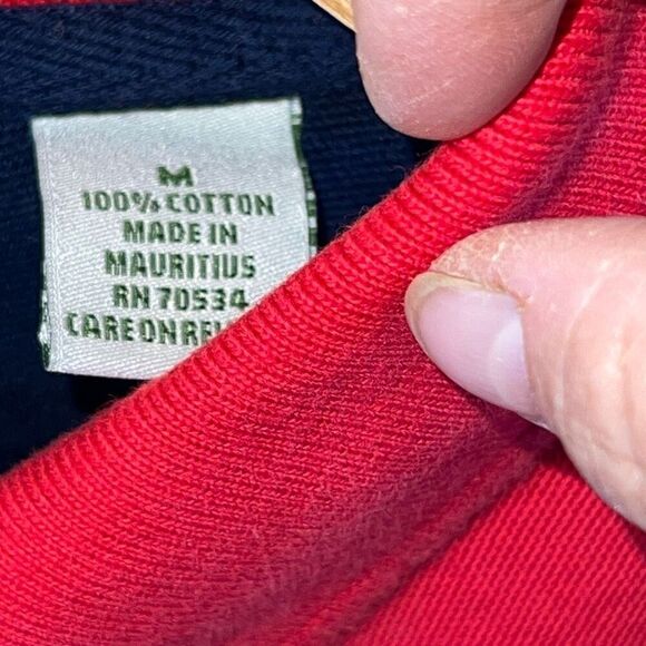 Orvis Polo Shirt Men Medium Red Solid Short Sleeve Cotton Golf Trout Bum Outdoor - Picture 5 of 6